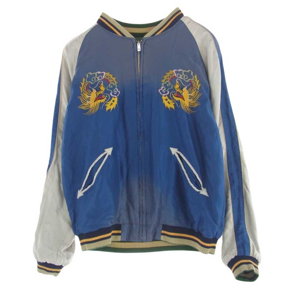テーラー東洋 TTT15393 Early 1950s Style Acetate Souvenir Jacket EAGLE × DRAGON AGING MODEL タイガー ドラゴン 刺繍 アセテート リバーシブル スカジャン M【中古】