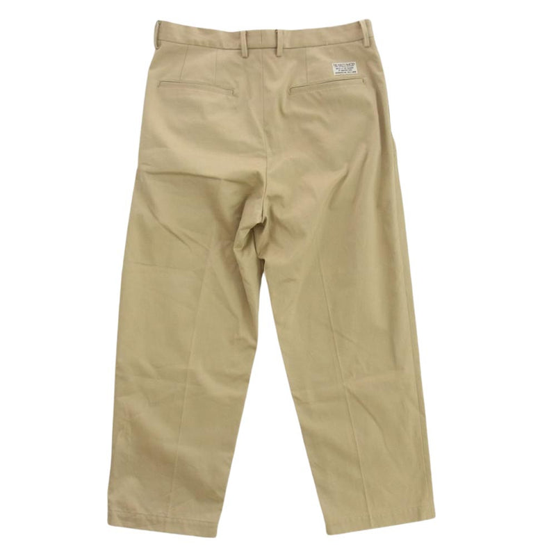 WACKO MARIA ワコマリア DOUBLE PLEATED CHINO TROUSERS パンツ ベージュ系 XXL【中古】