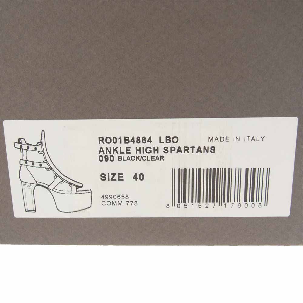 Rick Owens リックオウエンス 22SS RO01B4864-LBO KISS BOOTS キス ブーツ サンダル ブラック系 クリア系 40【中古】