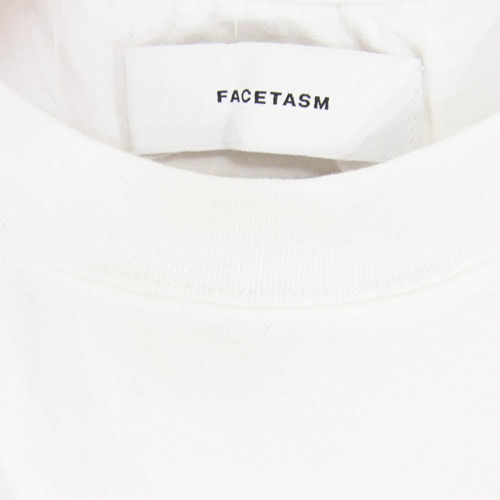 FACETASM ファセッタズム ABH-TEE-U16 ライン TEE ショートスリーブ 丸首 コットン クルーネック 半袖 Tシャツ ホワイト系 5【中古】