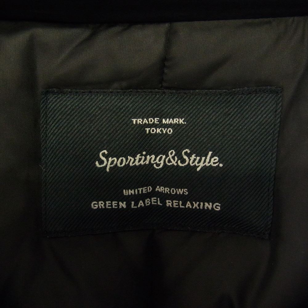 UNITED ARROWS ユナイテッドアローズ 3625-179-1200 green label relaxing グリーンレーベルリラクシング ファー脱着式 マウンテン ダウンコート ブラック系 38【中古】