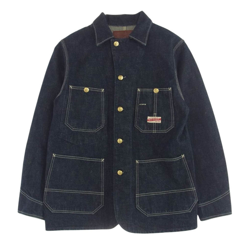 CALEE キャリー DENIM COVERALL JACKET デニム カバーオール ワーク ジャケット インディゴブルー系 M【中古】