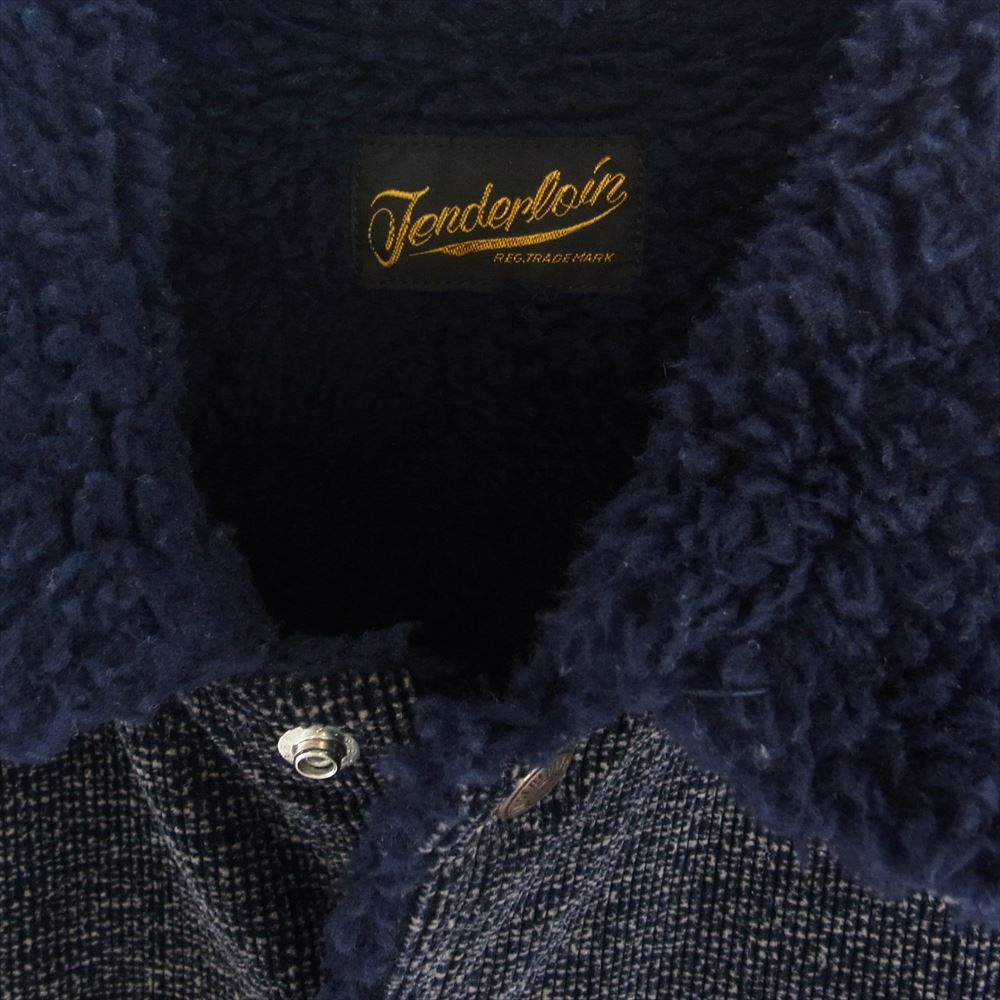 TENDERLOIN テンダーロイン T-SADDLE CORDUROY JKT サドル コーデュロイ ボア ジャケット ネイビー系 S【中古】