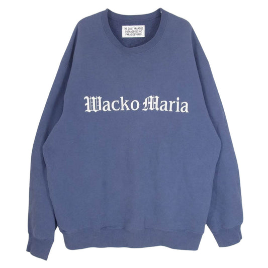 WACKO MARIA ワコマリア 23SS MIDDLE WEIGHT CREW NECK SWEAT SHIRT クルーネック スウェット ブルー系 L【中古】