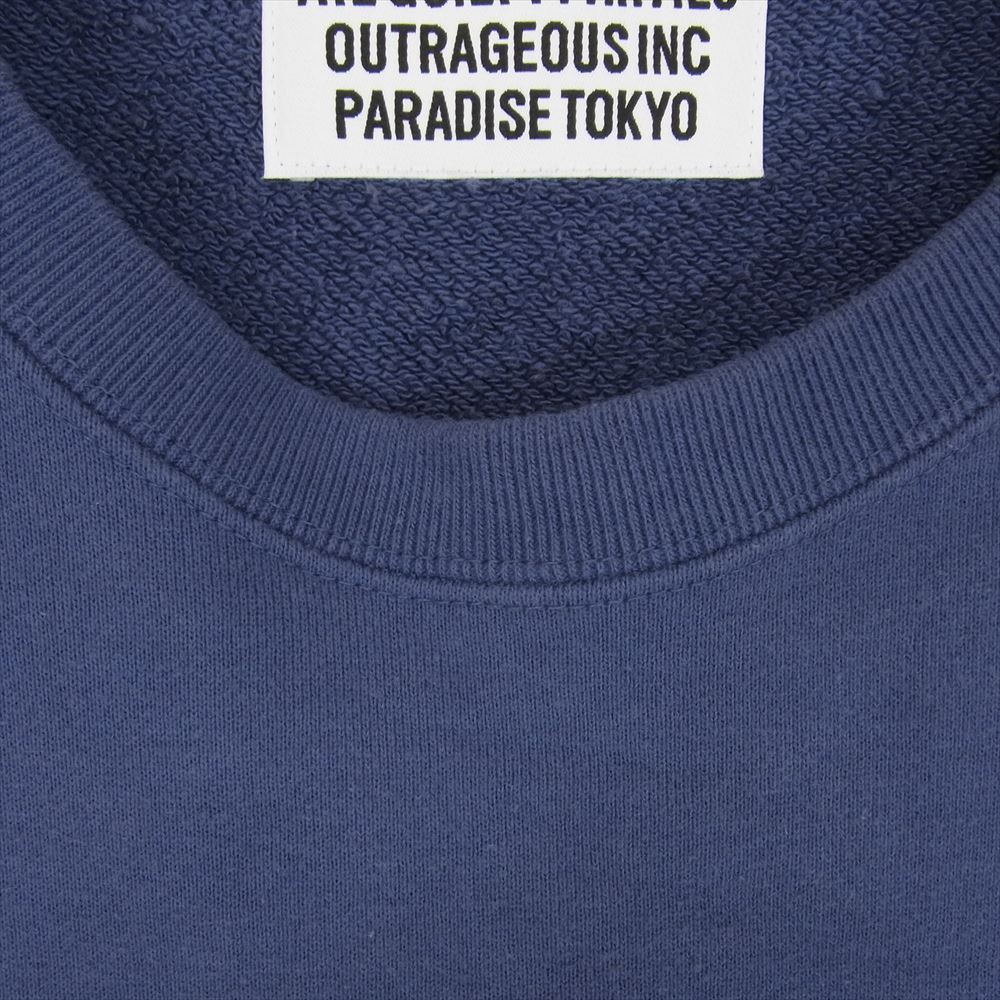 WACKO MARIA ワコマリア 23SS MIDDLE WEIGHT CREW NECK SWEAT SHIRT クルーネック スウェット ブルー系 L【中古】