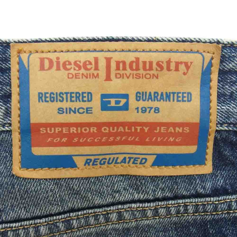 DIESEL ディーゼル 09J95 2010 D-Rise ダメージ加工 ストレート デニム パンツ インディゴブルー系 W28【中古】