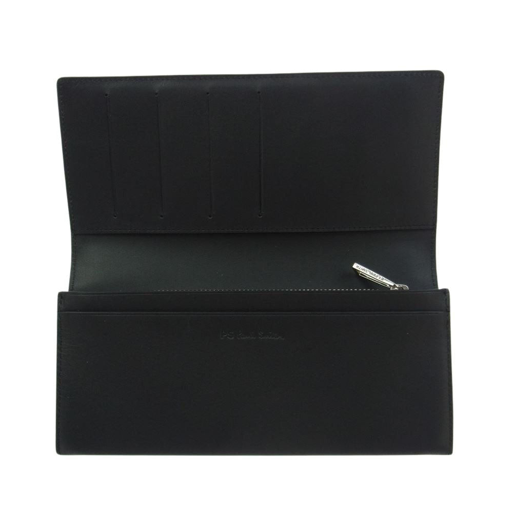 Paul Smith ポール・スミス BYP044 レザー 小銭入れ付き 長財布 ブラック系【中古】