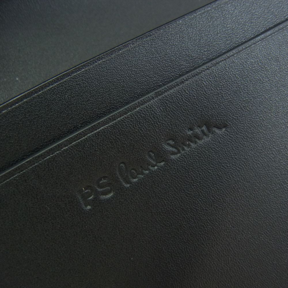 Paul Smith ポール・スミス BYP044 レザー 小銭入れ付き 長財布 ブラック系【中古】