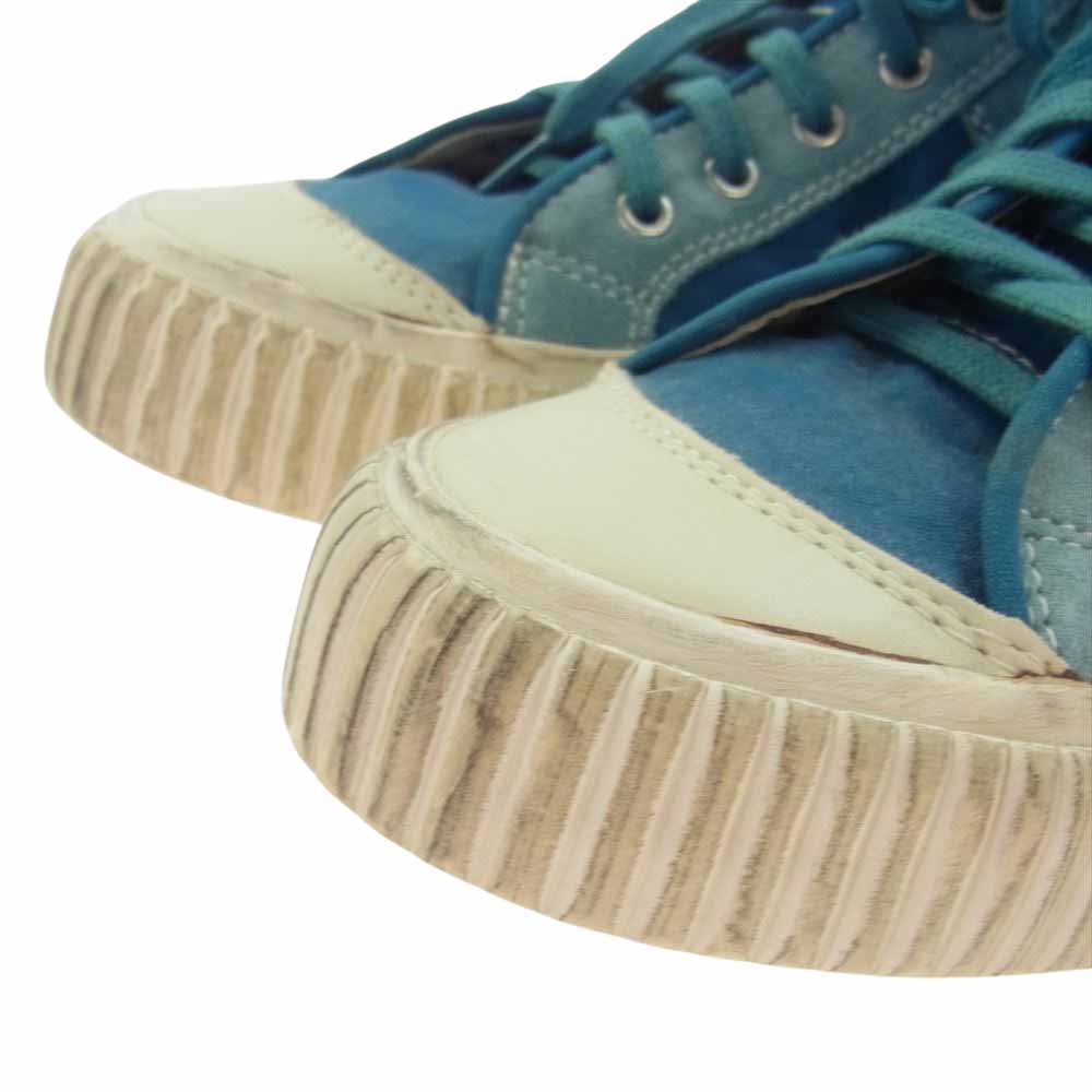 VISVIM ビズビム 10AW V00007304-2 LEISEE LAMINA BLUE スタッズ キャンバス スエード ハイカット スニーカー ライトブルー系 US 9【中古】
