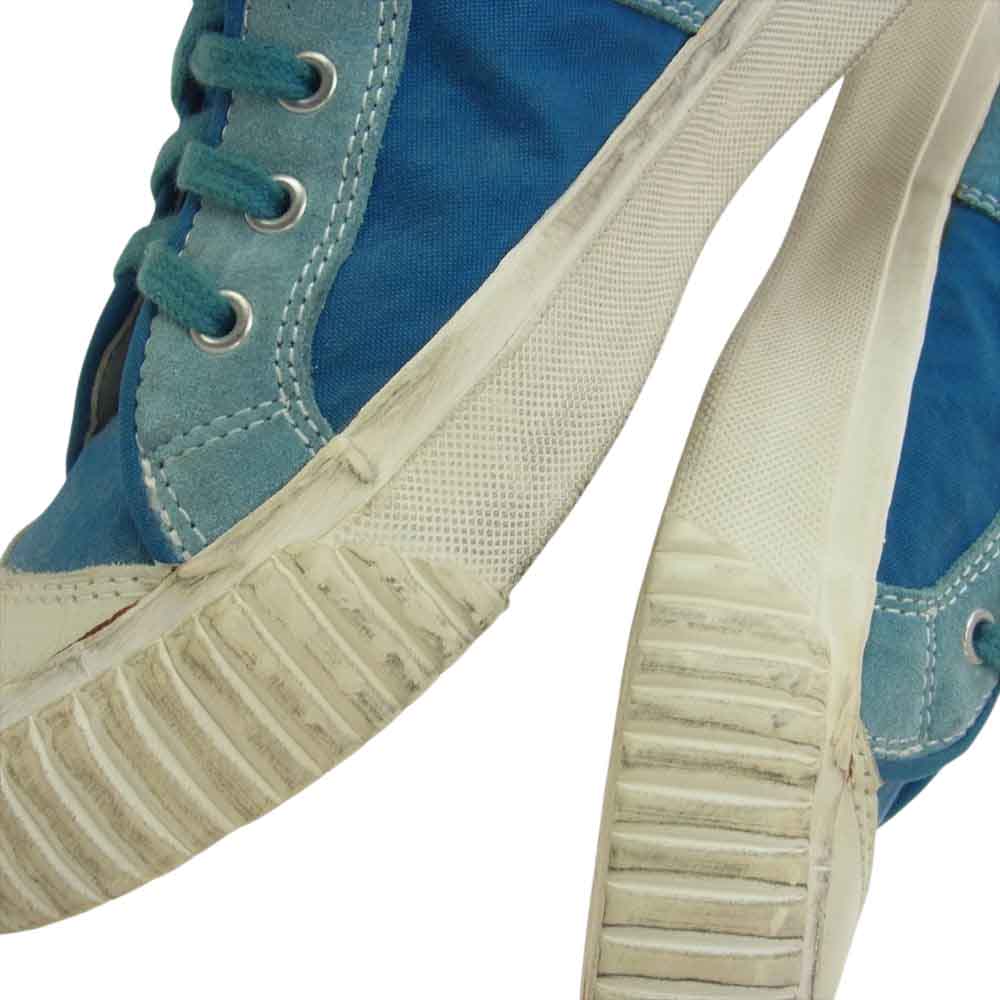 VISVIM ビズビム 10AW V00007304-2 LEISEE LAMINA BLUE スタッズ キャンバス スエード ハイカット スニーカー ライトブルー系 US 9【中古】