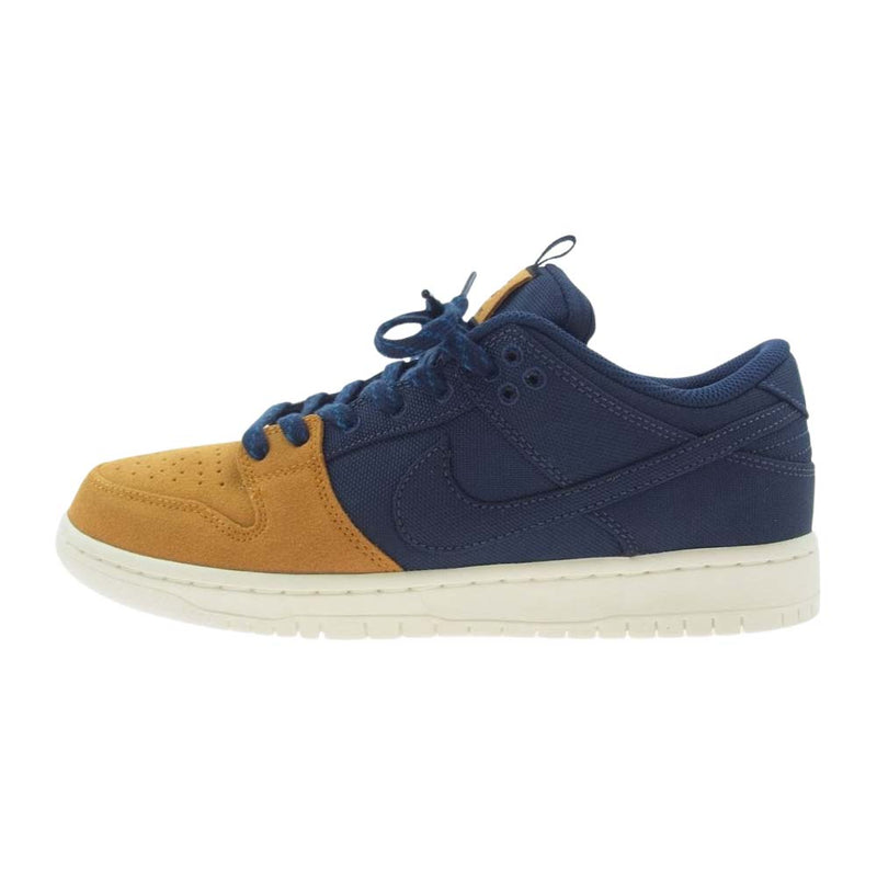 NIKE SB ナイキエスビー DX6775-400 Dunk Low Desert Ochre and Midnight Navy ダンク ロー デザートオークル アンド ミッドナイトネイビー スニーカー ネイビー系 ライトブラウン系 27cm【極上美品】【中古】