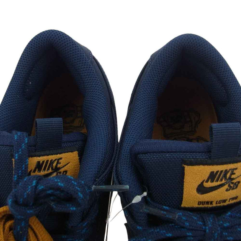 NIKE SB ナイキエスビー DX6775-400 Dunk Low Desert Ochre and Midnight Navy ダンク ロー デザートオークル アンド ミッドナイトネイビー スニーカー ネイビー系 ライトブラウン系 27cm【極上美品】【中古】