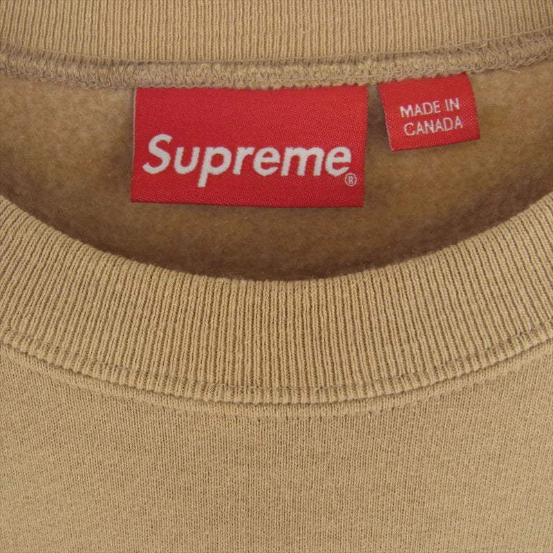 Supreme シュプリーム 23SS Small Box Crewneck スモールボックスロゴ クルーネック スウェット トレーナー ブラウン系 L【中古】