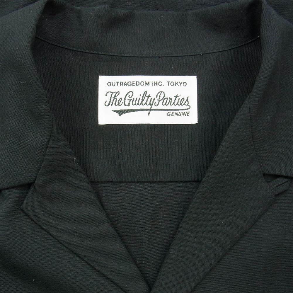 WACKO MARIA ワコマリア GUILTY PARTIES ギルティーパーティーズ オープンカラー 長袖 シャツ ブラック系 M【中古】
