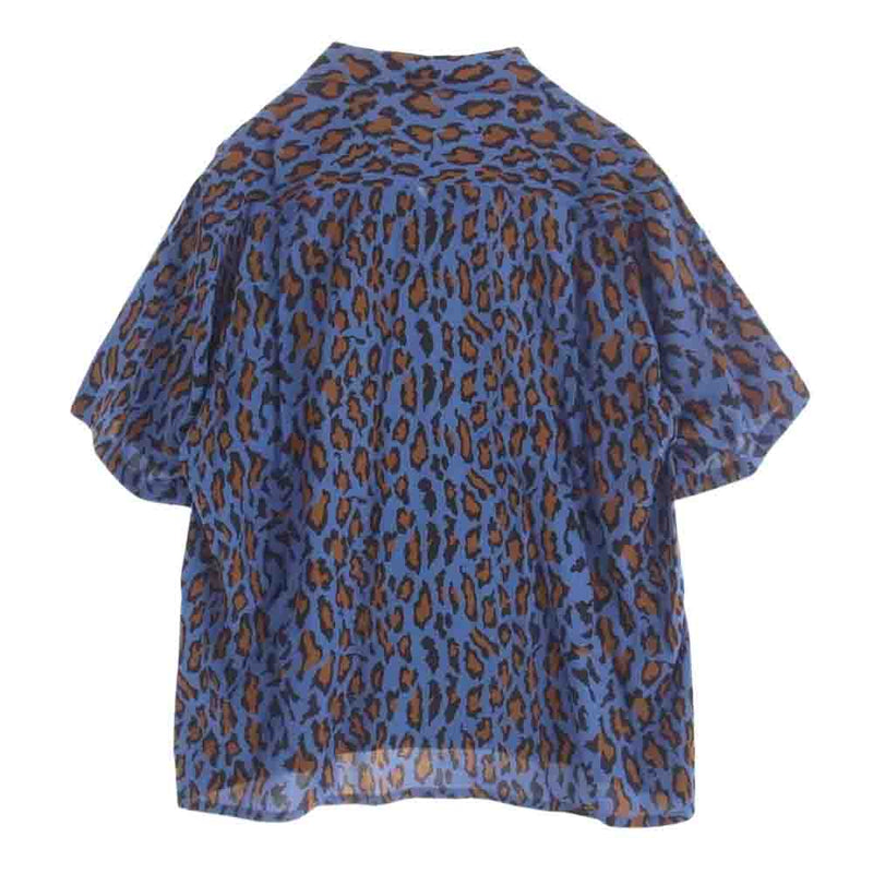 WACKO MARIA ワコマリア 22SS 22SS-WMS-HI05 LEOPARD HAWAIIAN SHIRT レオパード ハワイアン アロハ 半袖 シャツ ブルー系 M【中古】