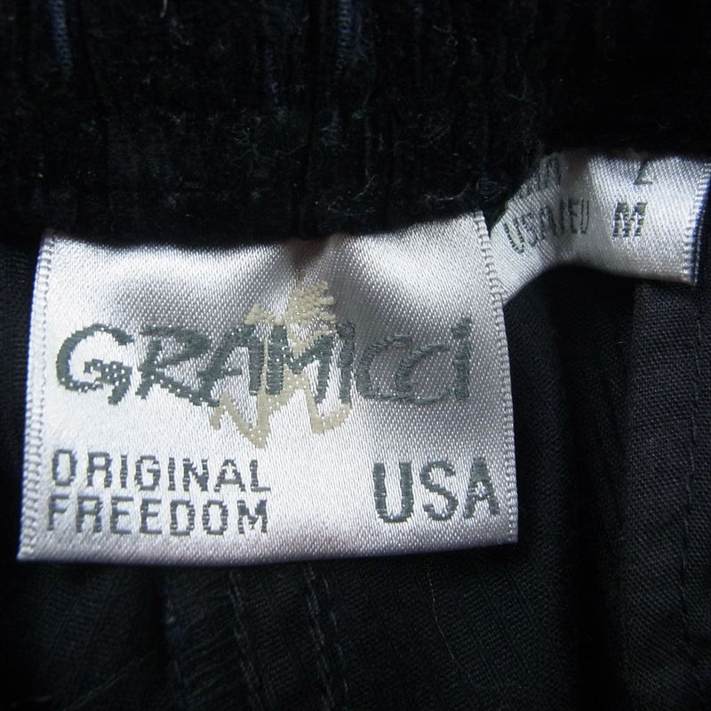 Gramicci グラミチ GMP-21F046 CORDUROY NN PANT JUST CUT コーデュロイ ジャストカット ベルト付 ベルテッド パンツ ブラック系 M【中古】