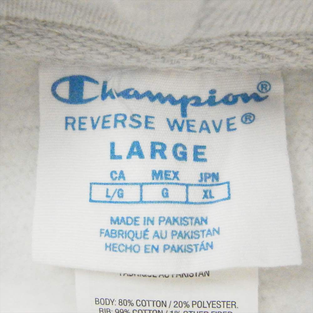Champion チャンピオン CS3051 復刻 Reverse Weave USAFA V-WING プリント リバースウィーブ プリント フーディ パーカー グレー系 L【中古】