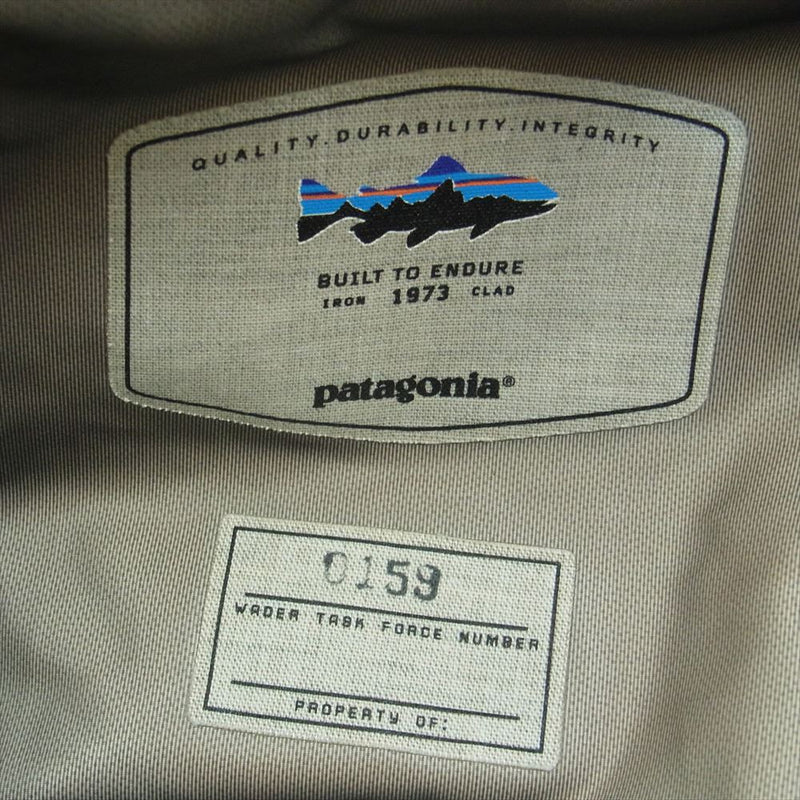 patagonia パタゴニア 20SS 82290 スウィフトカレント エクスペディション ジップフロント ウェーダー ビブ ツナギ グレー系 US9-11【中古】