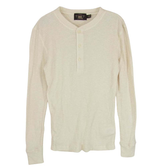 RRL ダブルアールエル 200011625 ヘンリーネック ワッフル サーマル  長袖 カットソー オフホワイト系 SP【中古】