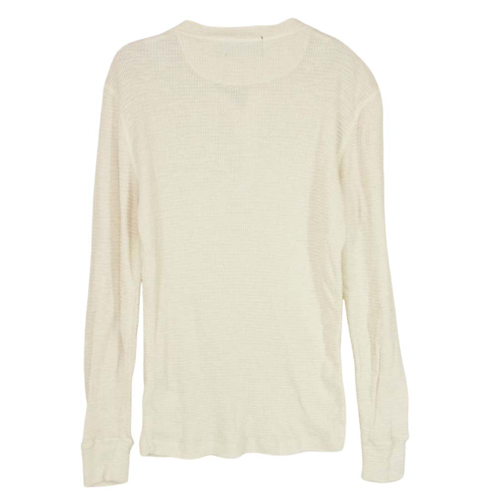 RRL ダブルアールエル 200011625 ヘンリーネック ワッフル サーマル  長袖 カットソー オフホワイト系 SP【中古】