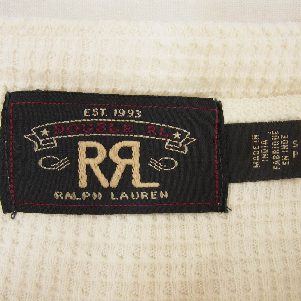 RRL ダブルアールエル 200011625 ヘンリーネック ワッフル サーマル  長袖 カットソー オフホワイト系 SP【中古】