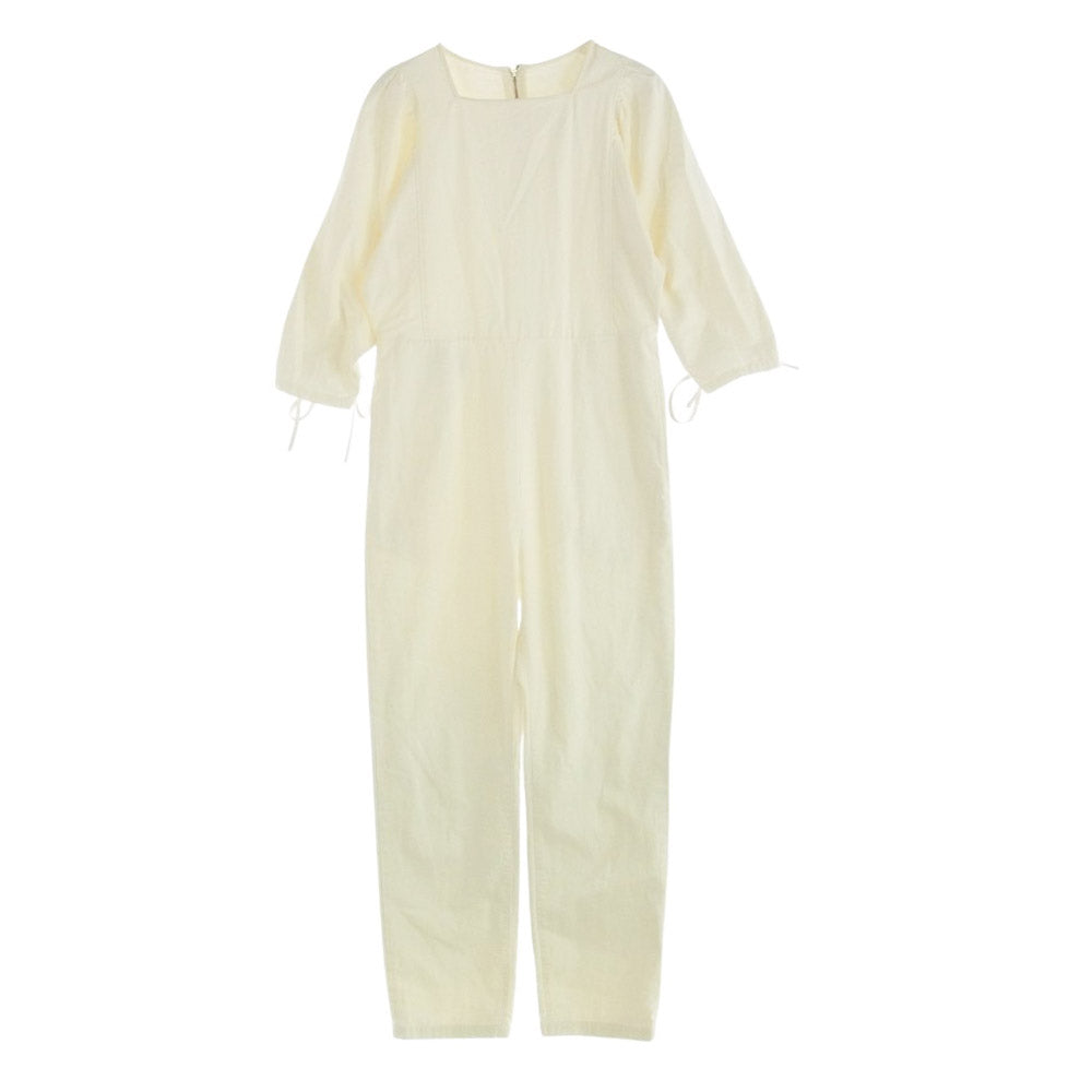 Ron Herman ロンハーマン 3810300019 VINTAGE ヴィンテージ Lace Up Square Neck Jumpsuit レースアップ スクエアネック ジャンプスーツ オールインワン ホワイト系 XS【中古】