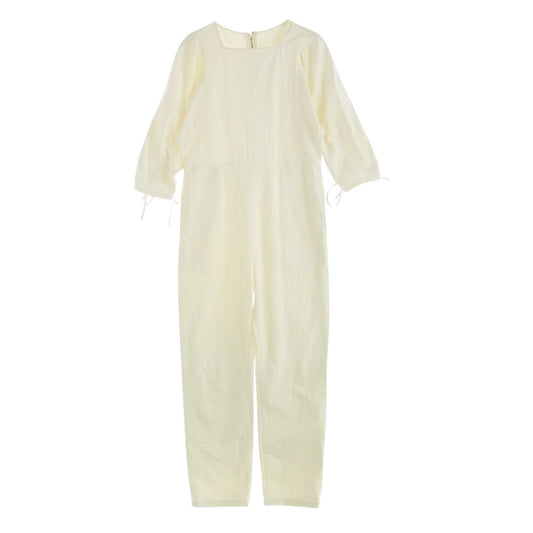 Ron Herman ロンハーマン 3810300019 VINTAGE ヴィンテージ Lace Up Square Neck Jumpsuit レースアップ スクエアネック ジャンプスーツ オールインワン ホワイト系 XS【中古】