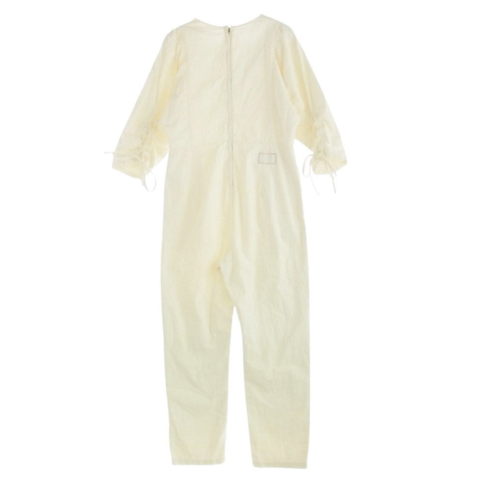 Ron Herman ロンハーマン 3810300019 VINTAGE ヴィンテージ Lace Up Square Neck Jumpsuit レースアップ スクエアネック ジャンプスーツ オールインワン ホワイト系 XS【中古】