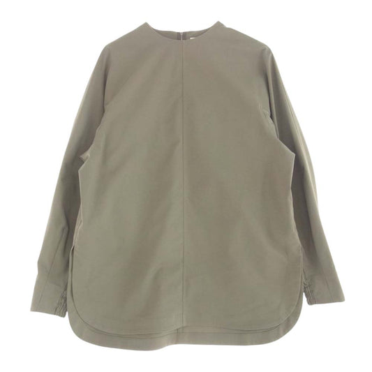 HYKE ハイク 202-15121-008 TASLAN TWILL TOP プルオーバー バルーンスリーブ 長袖 ブラウス グレー系 1【中古】