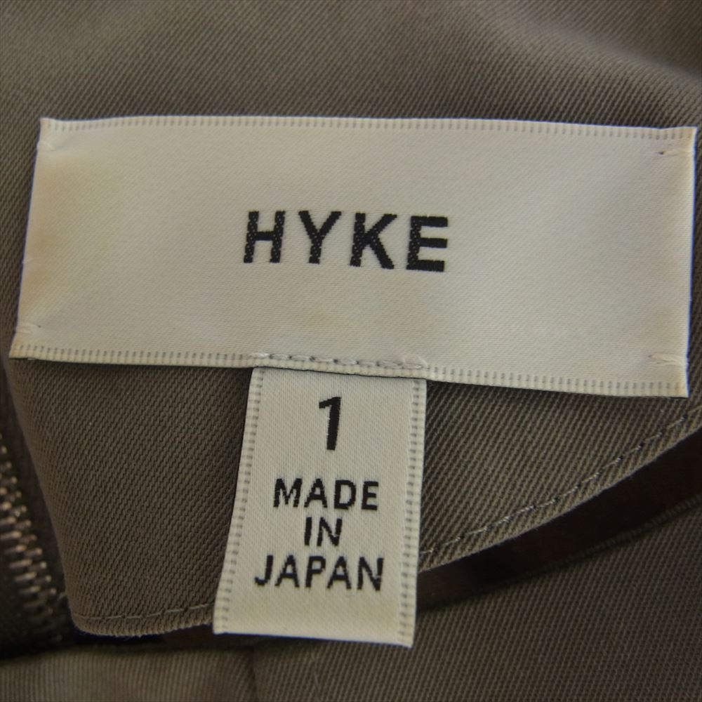 HYKE ハイク 202-15121-008 TASLAN TWILL TOP プルオーバー バルーンスリーブ 長袖 ブラウス グレー系 1【中古】