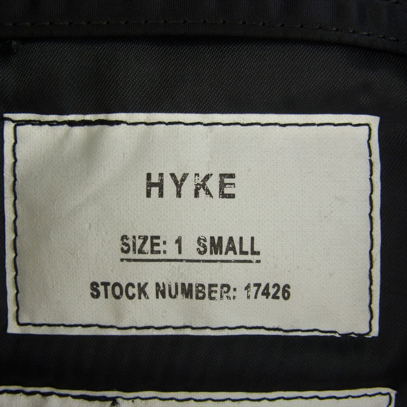 HYKE ハイク 23AW 17426 FAUX SHEARLING TYPE MA-1 ファー 切替 シアリング フライト ボンバー ジャケット ブルゾン ブラック系 1 SMALL【極上美品】【中古】