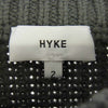 HYKE ハイク 21aw 212-11246-013 RIBBED CROP TOP リブ クロップド ニット グレー系 2【中古】