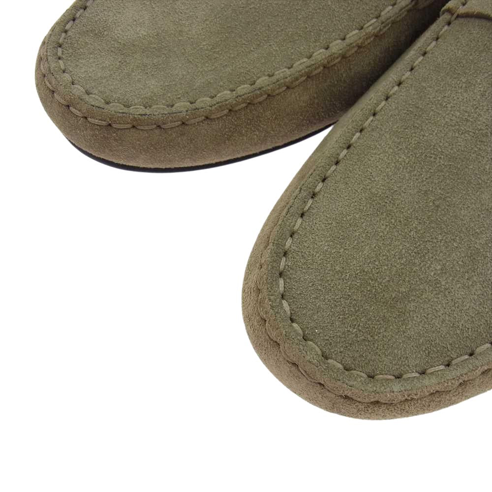 TOD’S トッズ XXM42C00640RE0C405 シティ ゴンミーニ スエード スウェード レザー ドライビング シューズ ローファー ベージュ系 9【新古品】【未使用】【中古】
