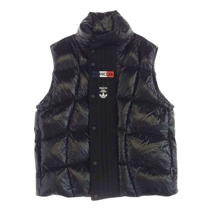 MONCLER モンクレール I209S1A00011 × ADIDAS アディダス BOZON GILET ダウン ベスト ブラック系 3【美品】【中古】