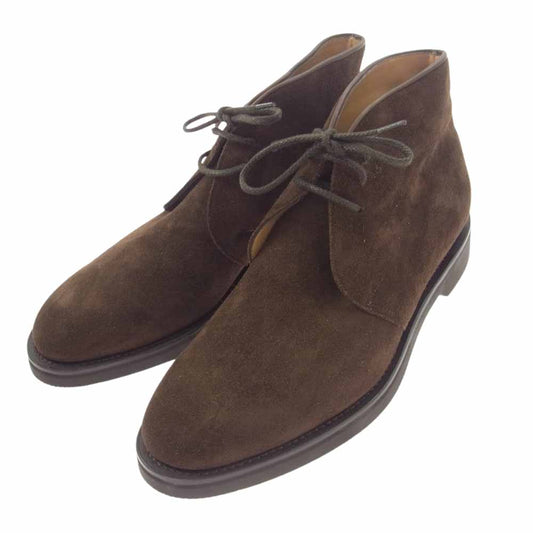John Lobb ジョンロブ 304767 DIXTER スエード スウェード クラシック チャッカ ブーツ レザー シューズ ブラウン系 9E【新古品】【未使用】【中古】