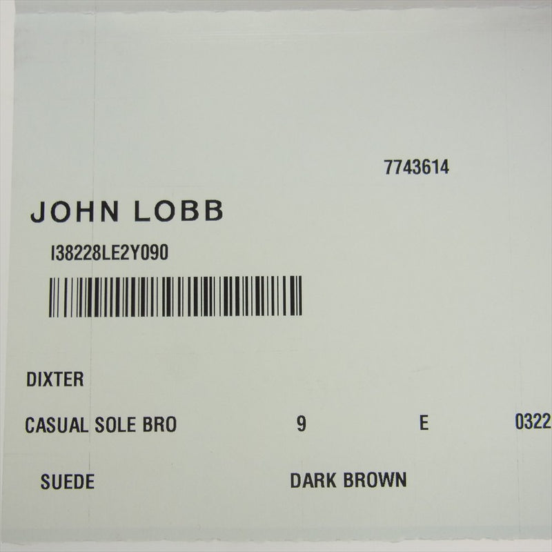 John Lobb ジョンロブ 304767 DIXTER スエード スウェード クラシック チャッカ ブーツ レザー シューズ ブラウン系 9E【新古品】【未使用】【中古】