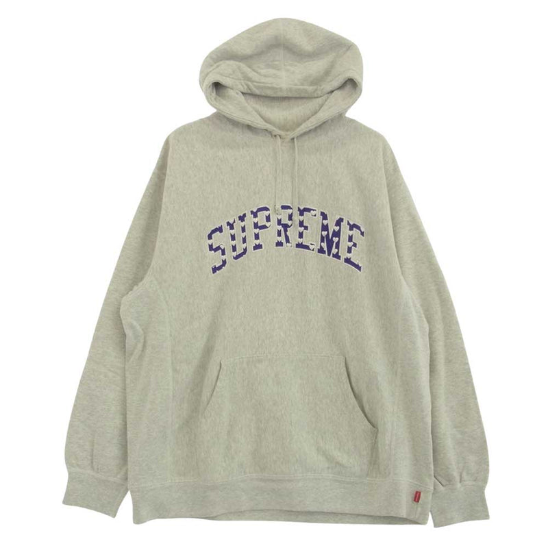 Supreme シュプリーム 21SS Hearts Arc Hooded Sweatshirt ハート アーク フーデッド スウエット パーカー アーチロゴ グレー系 XL【中古】