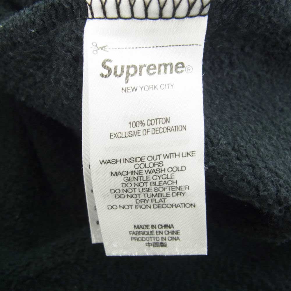 Supreme シュプリーム 21AW Reflective Hooded Sweatshirt リフレクティブ フーデッド スウエット パーカー ブラック系 XL【中古】