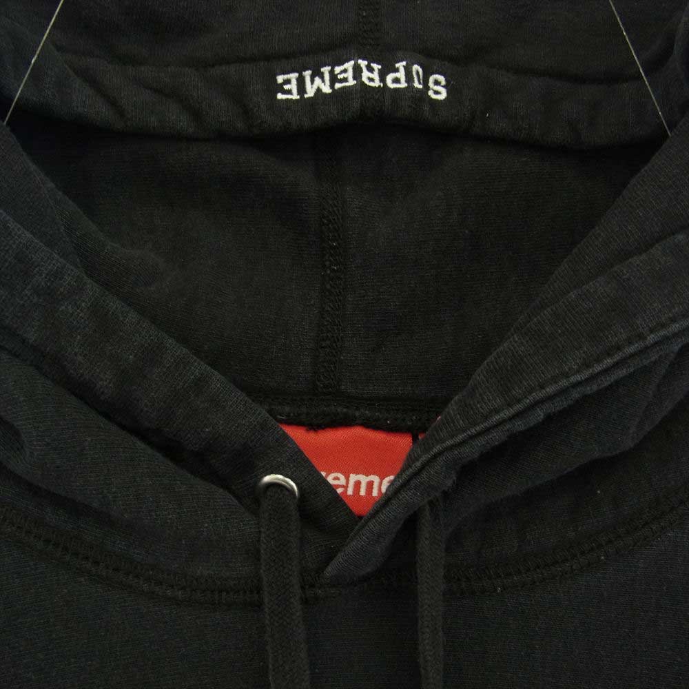 Supreme シュプリーム 20SS S Logo Hooded Sweatshirt キルトレザー Sロゴ フーデッド スウエット パーカー ブラック系 XL【中古】