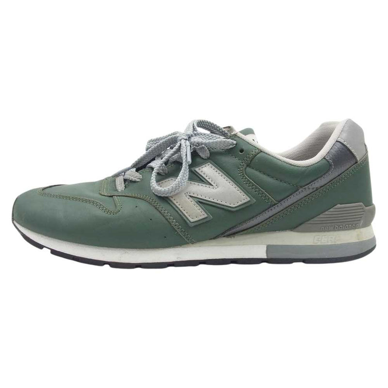 NEW BALANCE ニューバランス CM996NC レザー ローカット スニーカー グリーン系 28cm【中古】