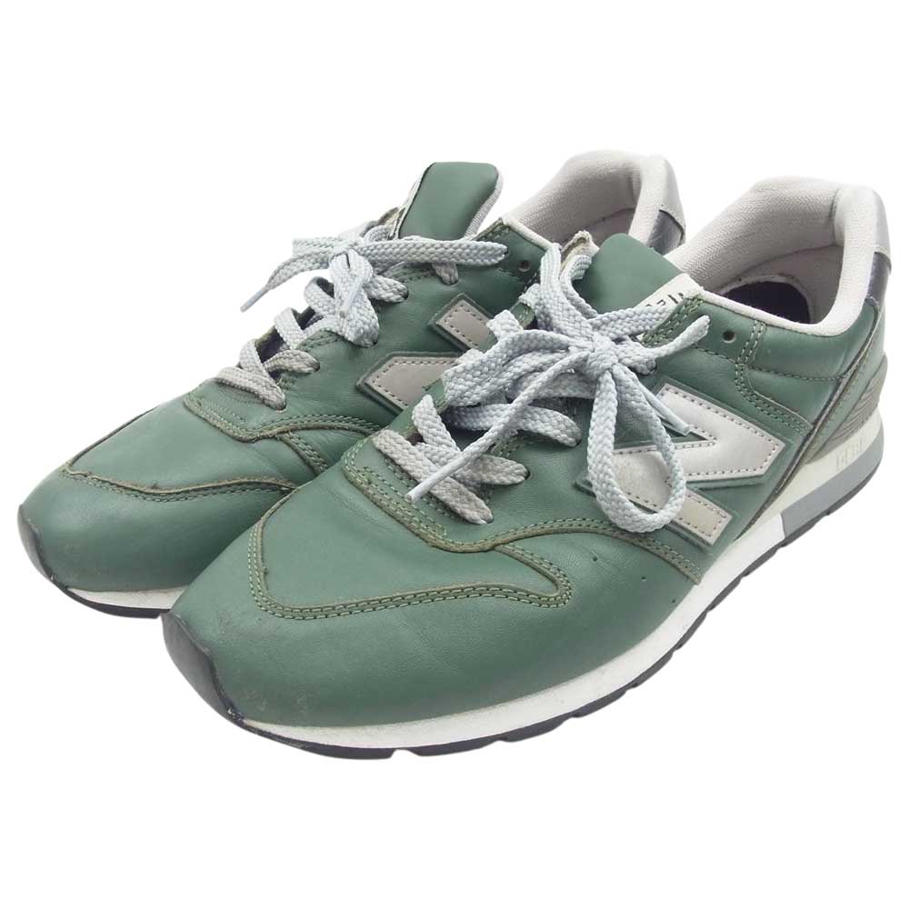 NEW BALANCE ニューバランス CM996NC レザー ローカット スニーカー グリーン系 28cm【中古】