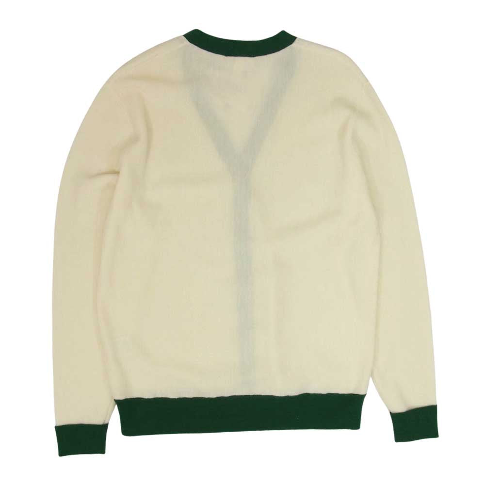 LACOSTE ラコステ beams別注 ガーター編み カーディガン オフホワイト系 M【極上美品】【中古】