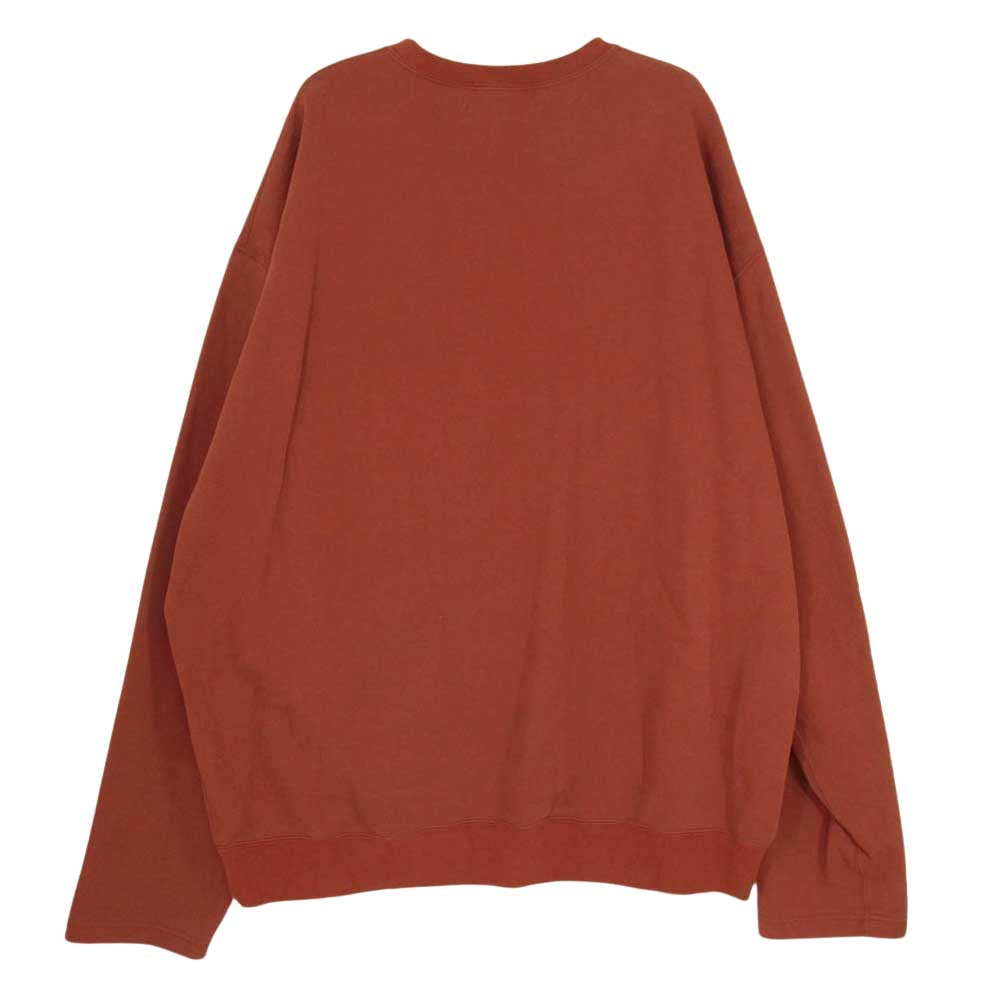 GRAPHPAPER グラフペーパー 22SS GU223-70105 COMPACT TERRY ROLL UP SLEEVE CREW NECK クール ネック スウェット ブラウン系 F【中古】