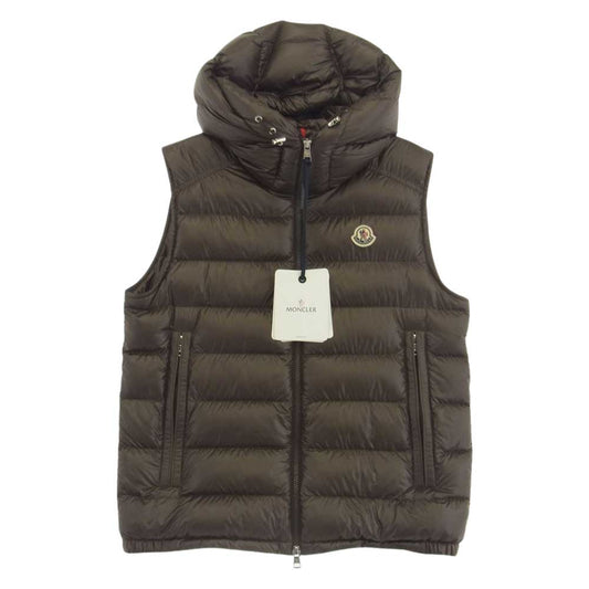 MONCLER モンクレール BARANT バラント フーデッド ダウン ベスト ブラウン系 2【新古品】【未使用】【中古】