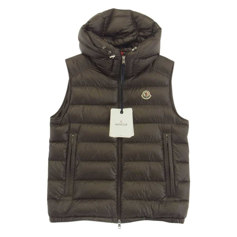 MONCLER モンクレール BARANT バラント フーデッド ダウン ベスト ブラウン系 2【新古品】【未使用】【中古】