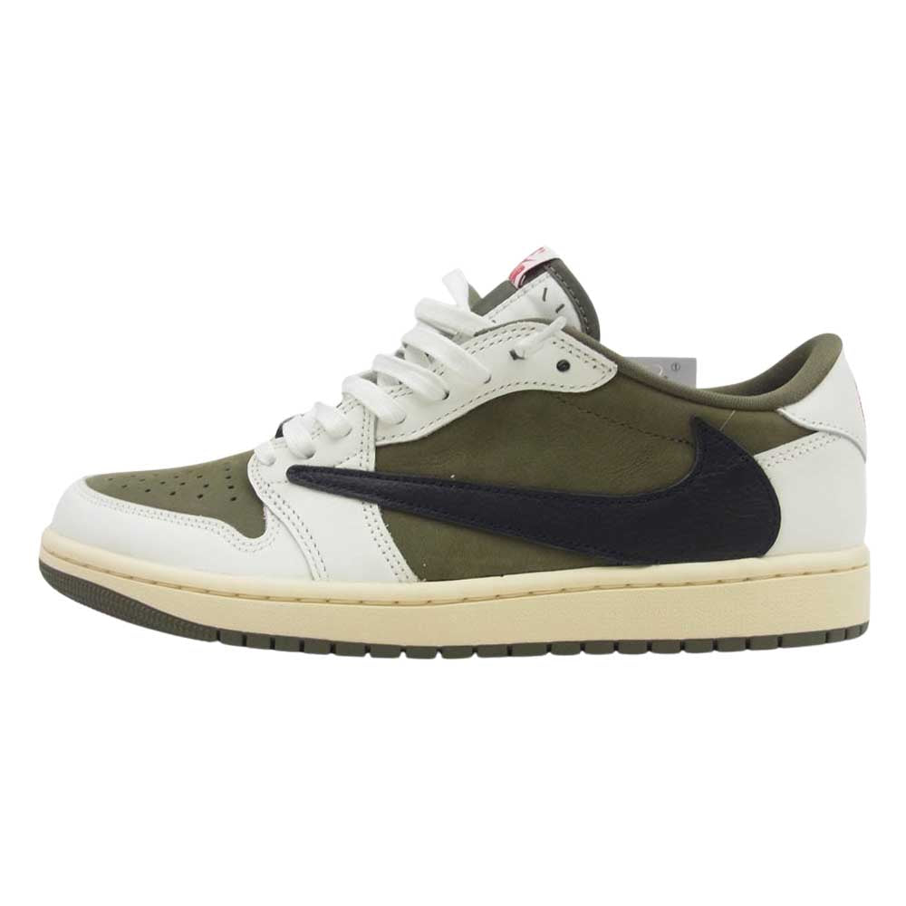 NIKE ナイキ DM7866-200 Travis Scott × Nike Air Jordan 1 Low OG SP Reverse Olive ローカット スニーカー モスグリーン系 26.5cm【新古品】【未使用】【中古】