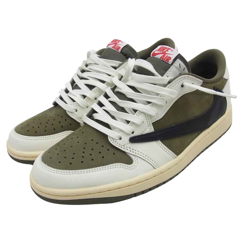 NIKE ナイキ DM7866-200 Travis Scott × Nike Air Jordan 1 Low OG SP Reverse Olive ローカット スニーカー モスグリーン系 26.5cm【新古品】【未使用】【中古】