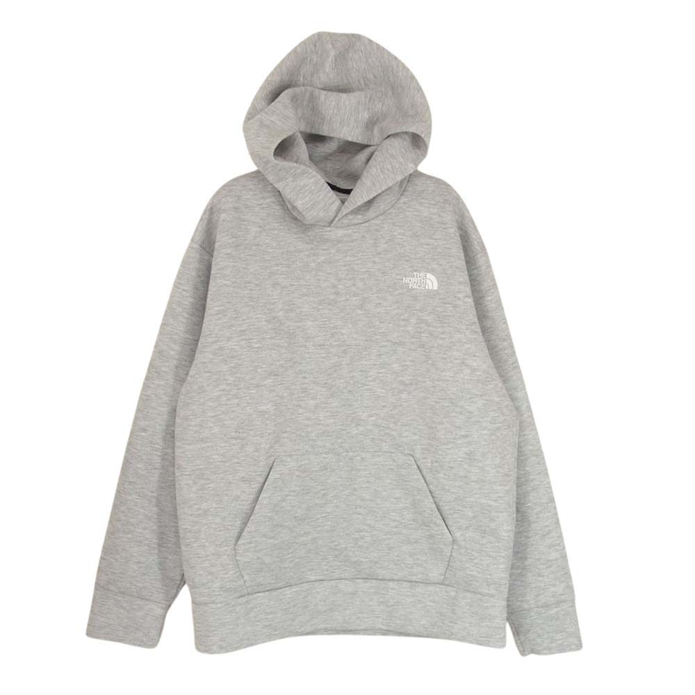 THE NORTH FACE ノースフェイス NT12086 Tech Air Sweat Wide Hoodie テックエアー スウェット ワイド フーディ ロゴ パーカー グレー系 L【中古】