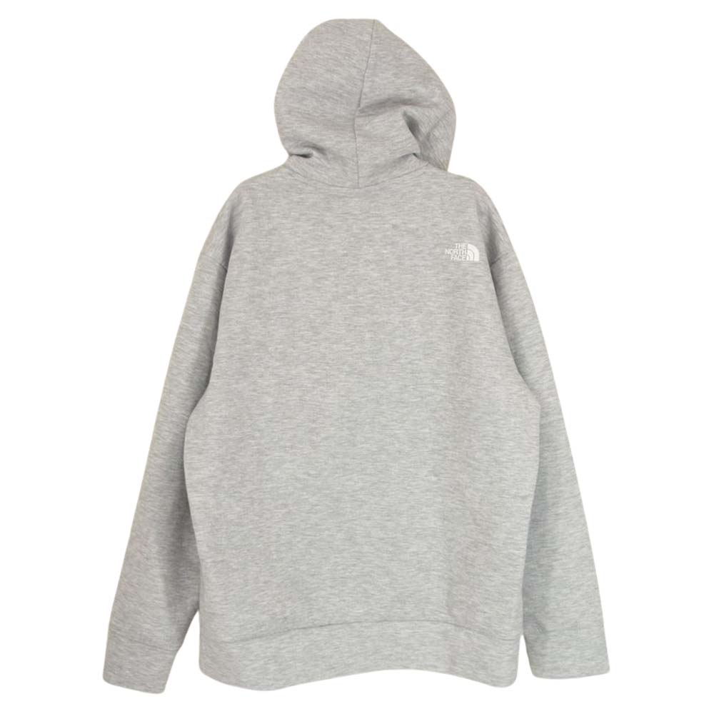 THE NORTH FACE ノースフェイス NT12086 Tech Air Sweat Wide Hoodie テックエアー スウェット ワイド フーディ ロゴ パーカー グレー系 L【中古】