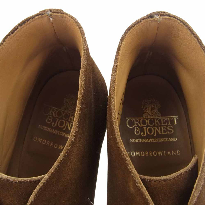 CROCKETT&JONES クロケットアンドジョーンズ 8236 CHILTERN スエード スウェード レザー チャッカ ブーツ ブラウン系 7D【中古】